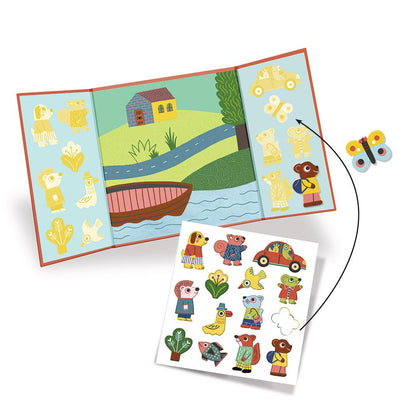 Pegatinas reposicionables . Los animales  – Pegatinas reutilizables - Librería Educania