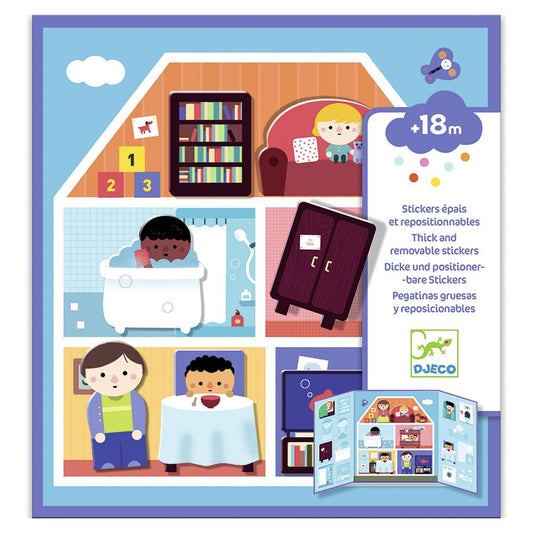Pegatinas reposicionables . La casa – Pegatinas reutilizables - Librería Educania