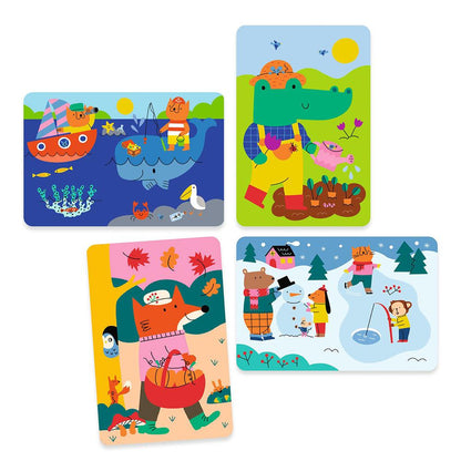 Dibujos para colorear mágicos . 4 temporadas – Pinta con agua - Librería Educania