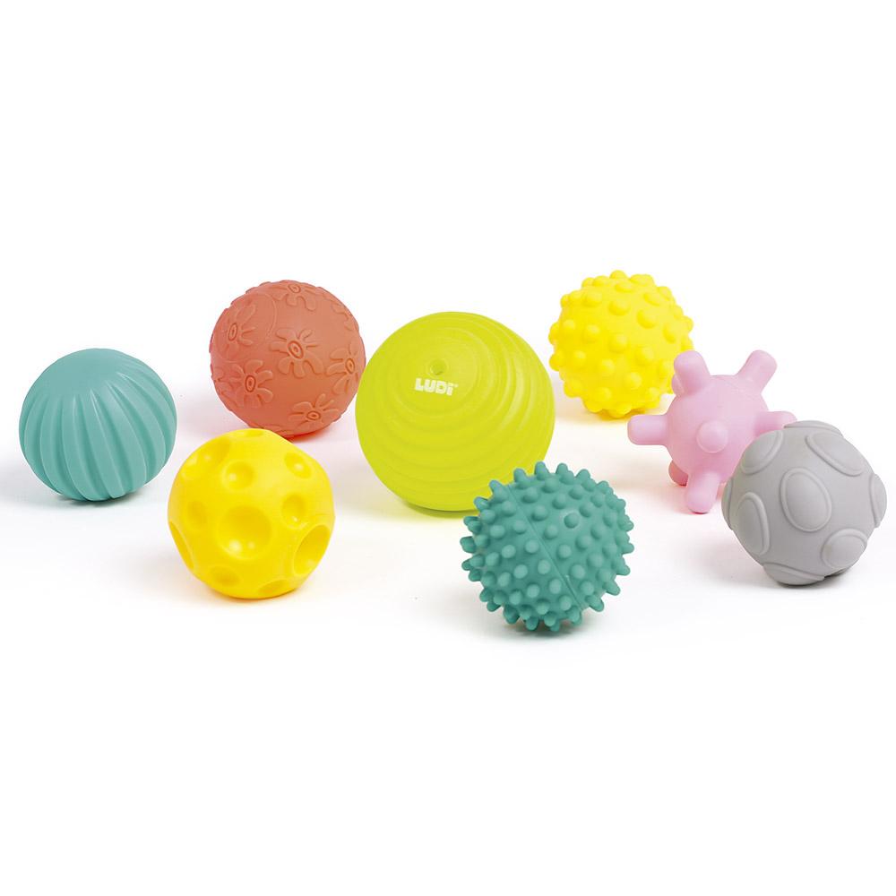 Set 8 pelotas sensoriales – Pelotas estimulación y juego motor - Librería Educania