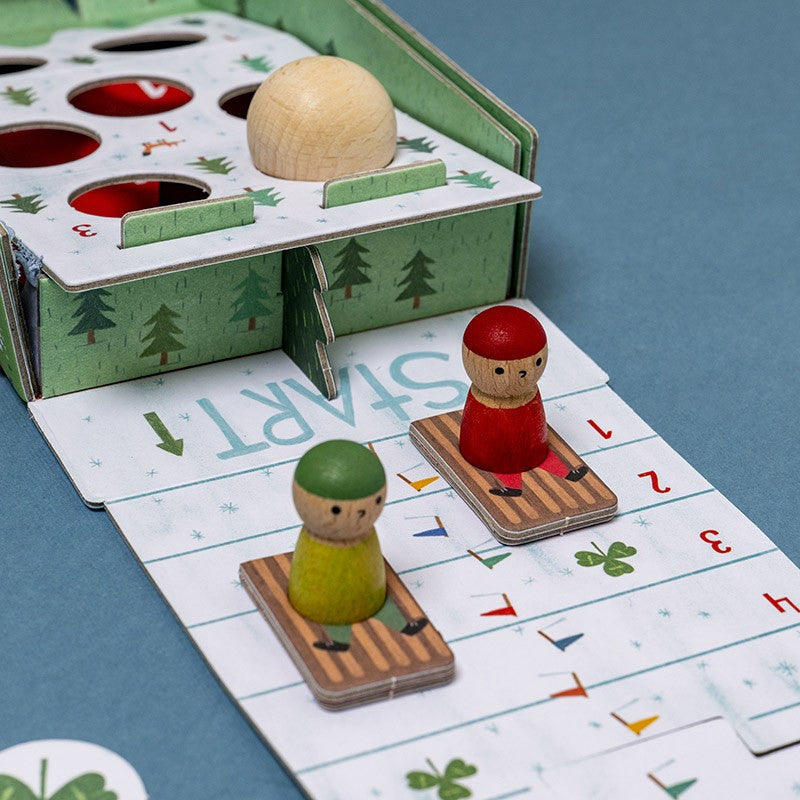 Snow race . Tiny game – Juego de carreras infantil con dado y tablero - Librería Educania