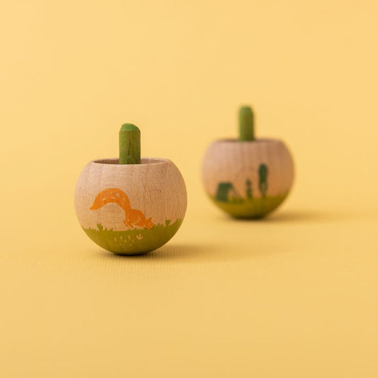 Spinning Little worlds nature – Peonza mágica de madera - Librería Educania