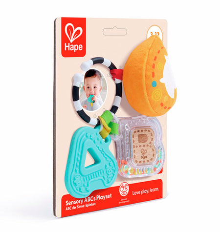 Juego sensorial ABC – Set portátil para estimulación del bebé - Librería Educania