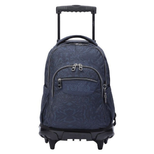 Mochila ruedas Renglones Azul y negro Geometric