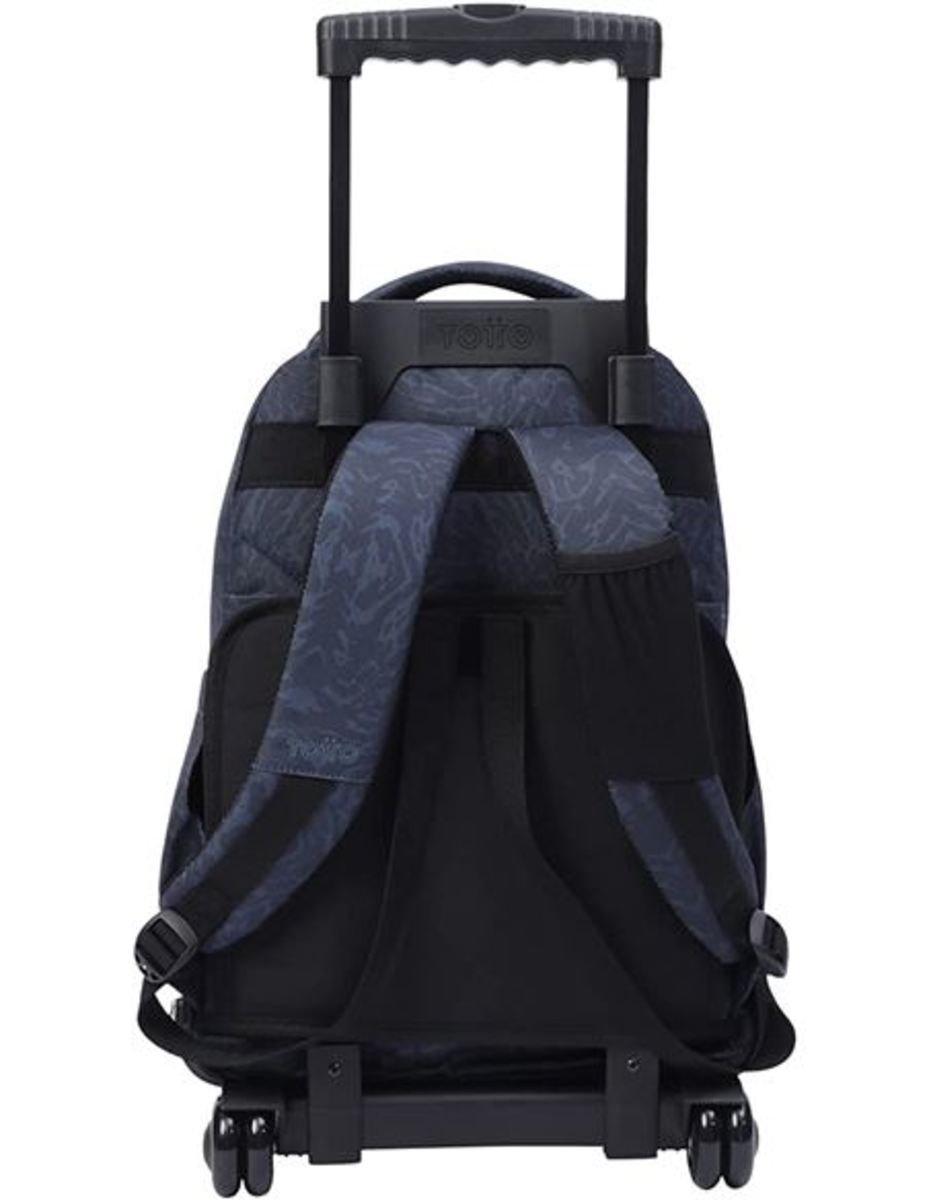 Mochila ruedas Renglones Azul y negro Geometric