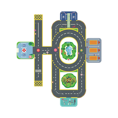 Crazy Motors Puzzle'up ciudad  – Puzzle de suelo y juego - Librería Educania