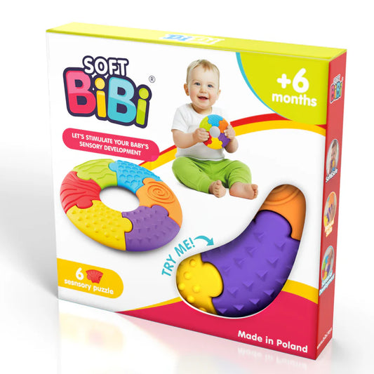 Puzzle Sensorial Círculo Soft Bibi – Rompecabezas sensorial para bebé - Librería Educania