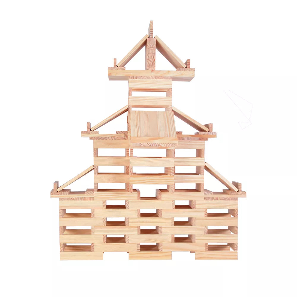 Kapla barril 200 piezas – Juego de construcción de madera - Librería Educania