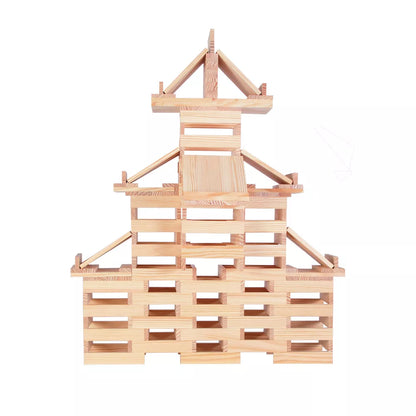 Kapla barril 200 piezas – Juego de construcción de madera - Librería Educania