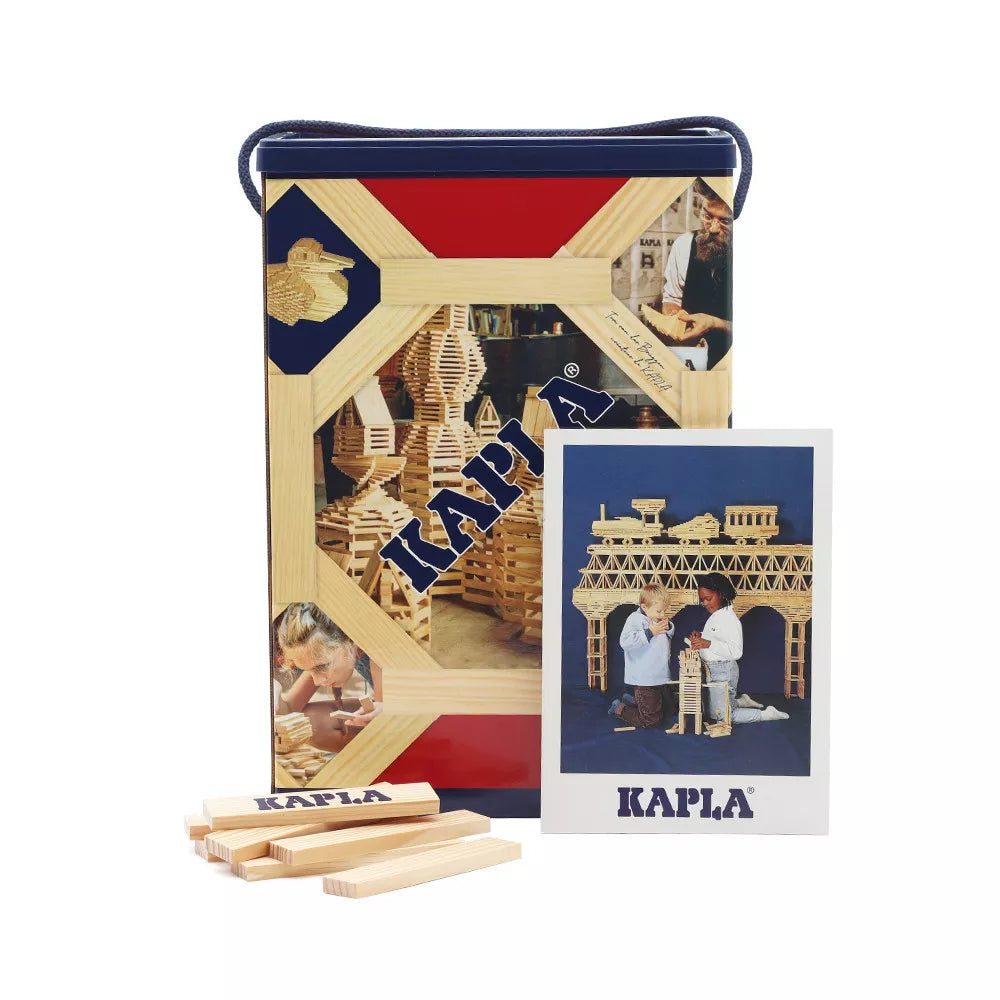 Kapla barril 200 piezas – Juego de construcción de madera - Librería Educania