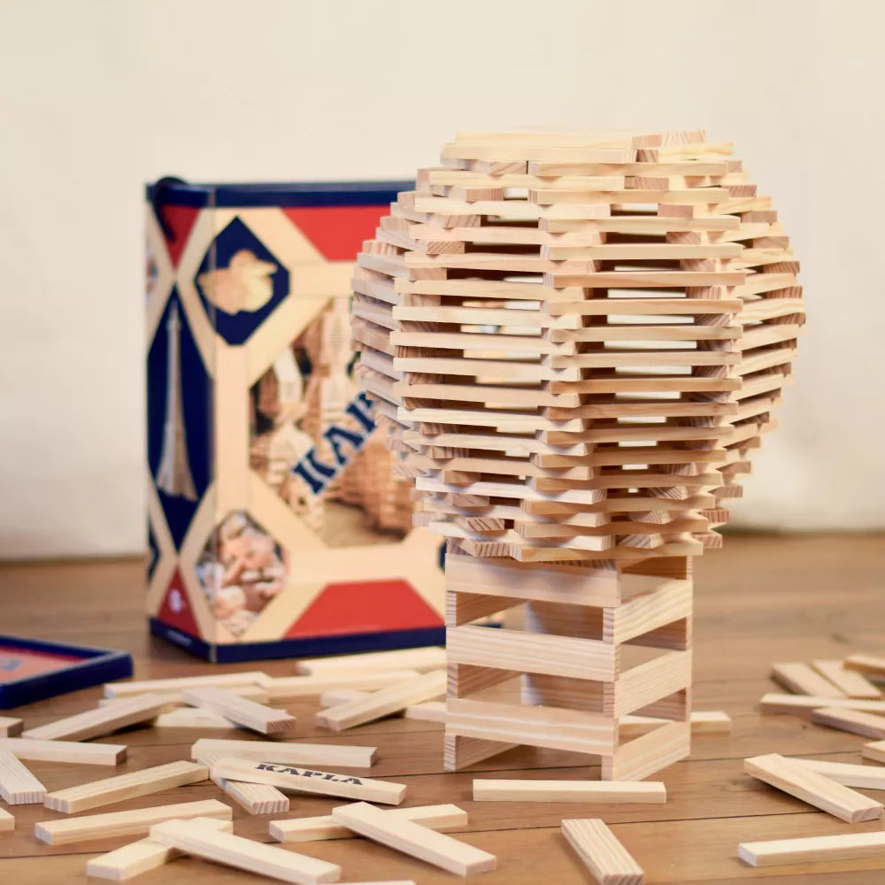 Kapla barril 200 piezas – Juego de construcción de madera - Librería Educania