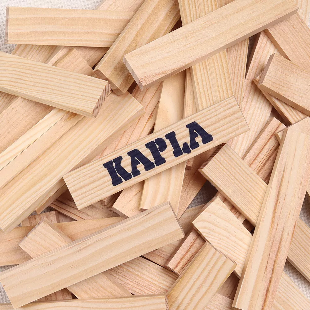 Kapla barril 200 piezas – Juego de construcción de madera - Librería Educania