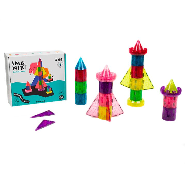 Imanix Rocket Castle 64 piezas - Librería Educania