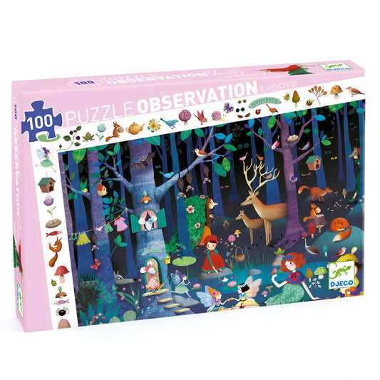 Puzzle observación . Bosque encantado – Puzzle infantil de observación - Librería Educania