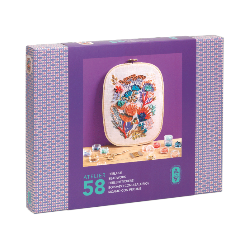 Atelier 58 Bordado con abalorios – Kit creativo de bordado - Librería Educania