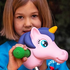 Cabeza Unicornio Rosa y morado – Accesorio para patinete - Librería Educania