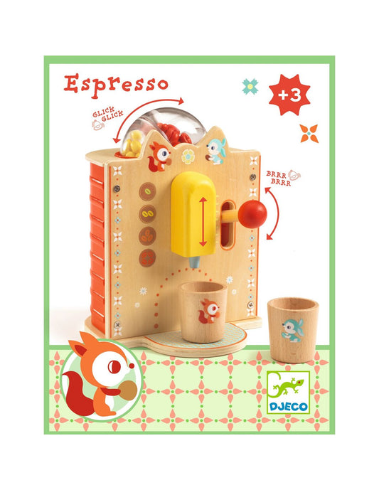 Cafetera Espresso de grano – Juguete de madera - Librería Educania