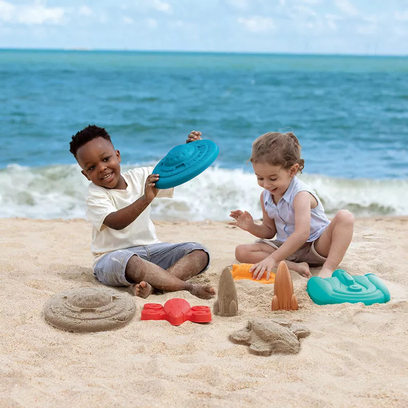 Juego de arena Naves espaciales – Set de playa con moldes - Librería Educania
