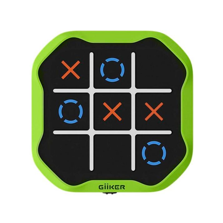 Tic Tac Toe Bolt Giiker . Verde – Juego electrónico de tres en raya - Librería Educania