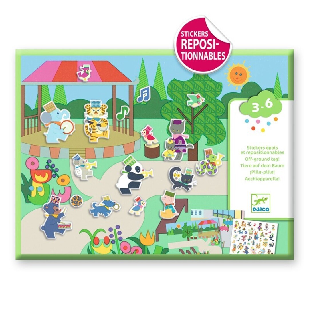 Pegatinas reposicionables . Charanga – Pegatinas reutilizables - Librería Educania