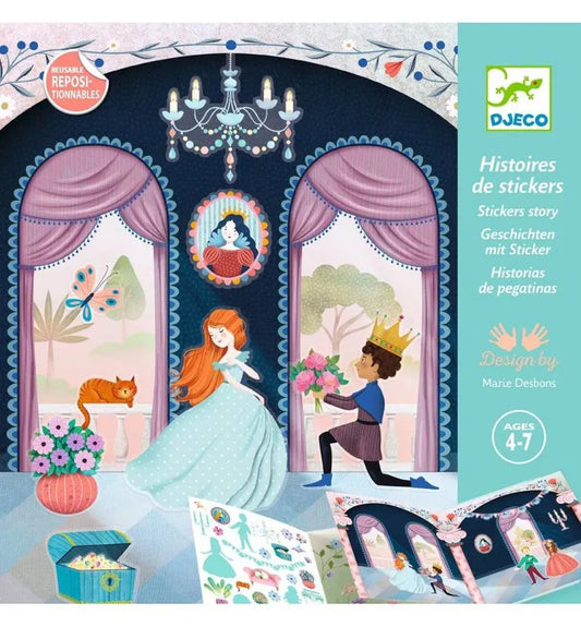 Historias de pegatinas . Vida en el castillo – Pegatinas reutilizables - Librería Educania