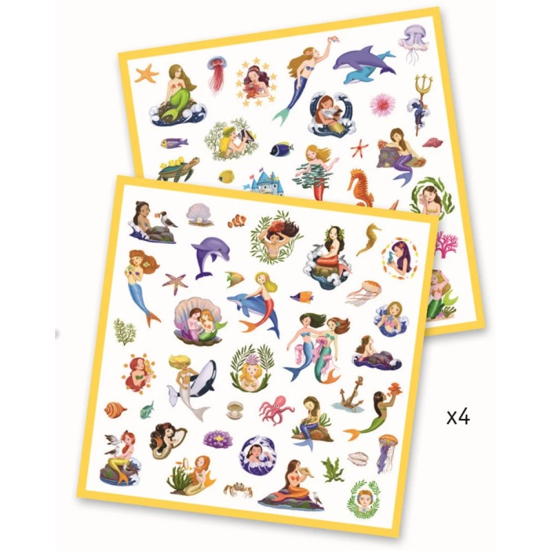 Pegatinas . Sirenas – Set creativo 160 pegatinas - Librería Educania