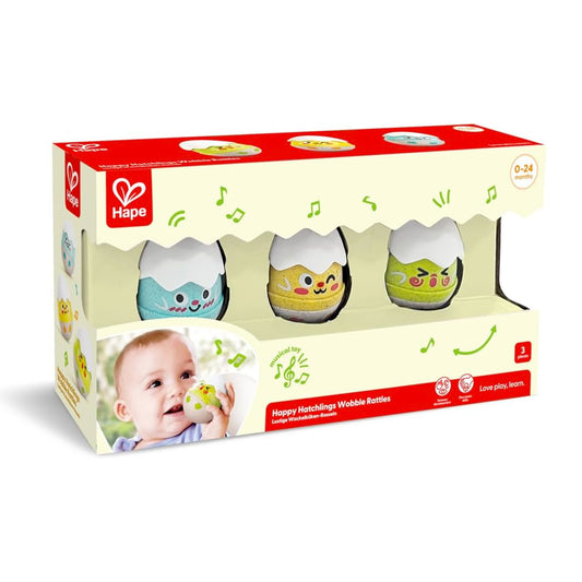 Sonajeros tambaleantes felices polluelos – Set sonajeros sensoriales - Librería Educania