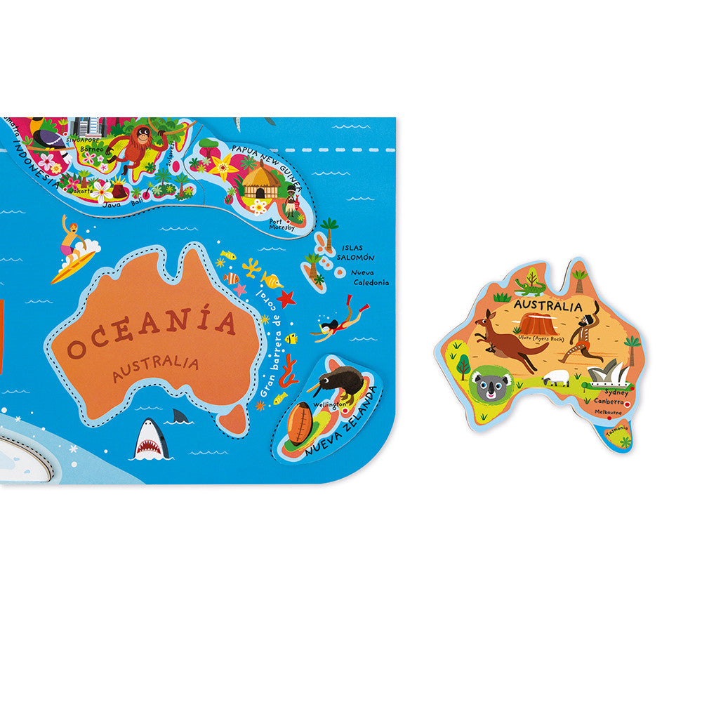 Puzzle magnético Atlas mundial