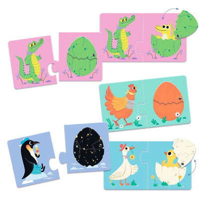 Puzzle Duo . Huevos divertidos – Puzzle de asociación infantil