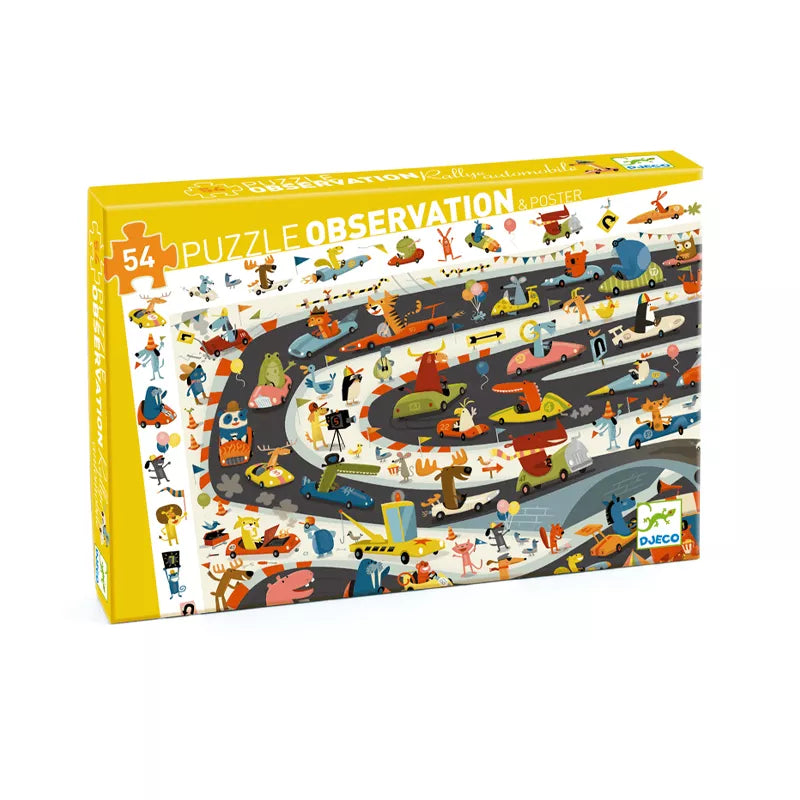 Puzzle observación . Rally de coches – Puzzle infantil de observación - Librería Educania