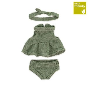 CONJUNTO ROPA PUNTO VESTIDO Y DIADEMA 21CM -MINILAND